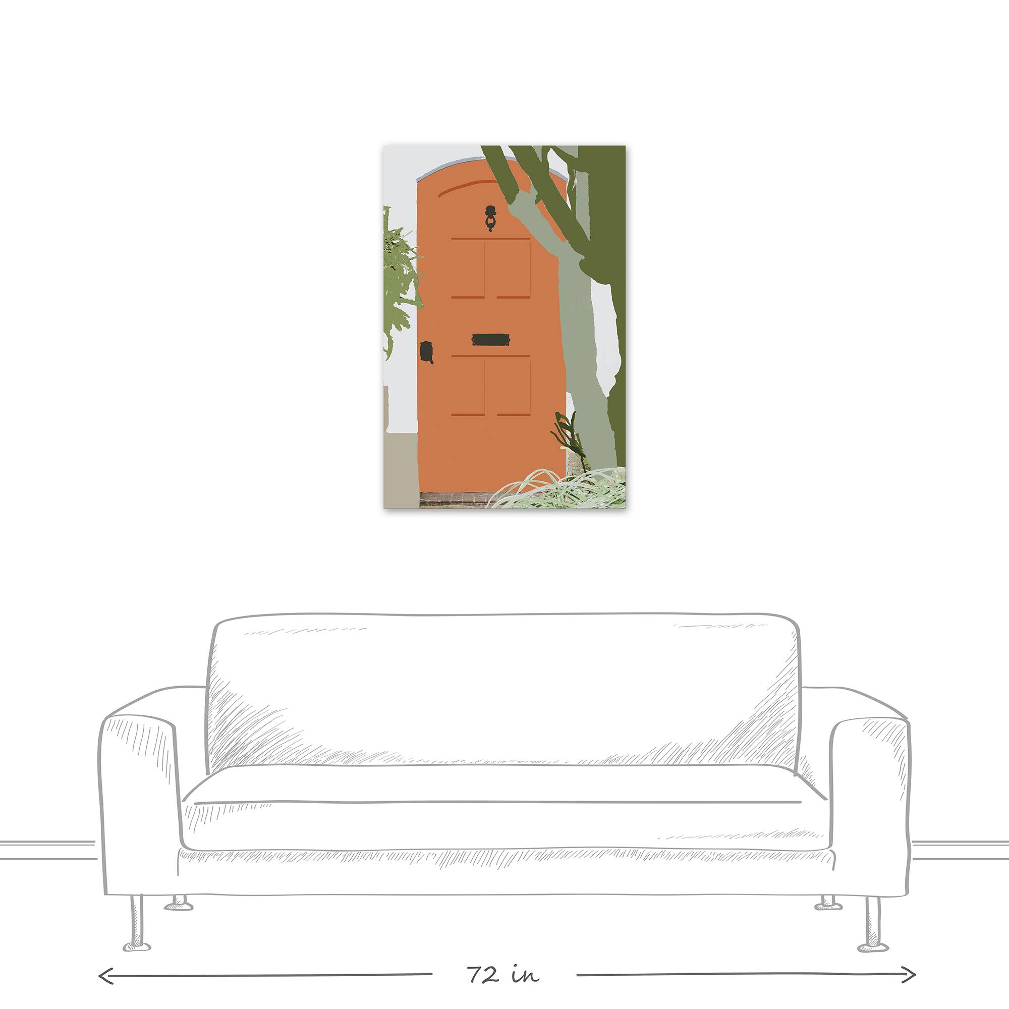 Door With Cactus 24" x 36" Canvas Wall Art